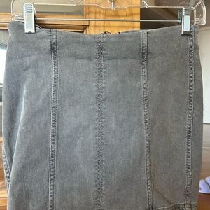Gray Denim Skirt